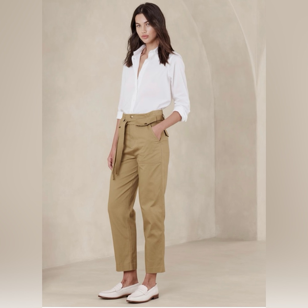 Banana Republic Women’s Refined Utility Tie Waist Pant Size 6. NWT